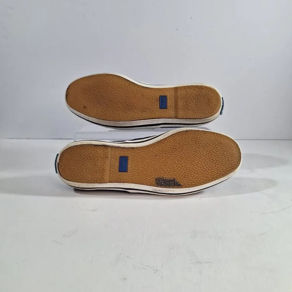 Keds X Kate Spade sz 6 Blue Glitter Women's Sneakers Casual Classic Preppy